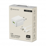 СЗУ Breaking 12 Вт + кабель USB-A - Micro-USB, белый